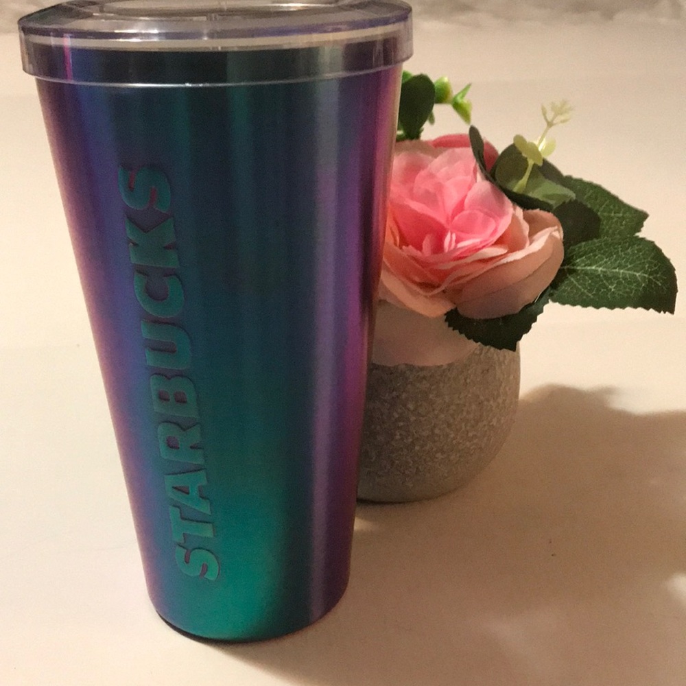 Starbucks chameleon steel double walled drink tumbler-16 oz
